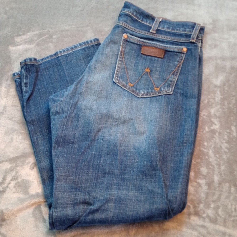 Wrangler Retro Relaxed‎ Bootcut Jeans Mens 36x29 Dark Wash Western Cowboy Rodeo